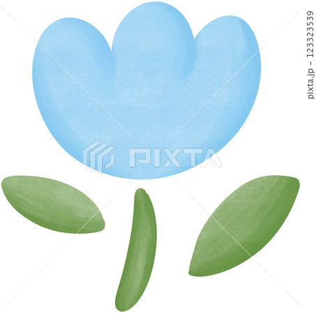 Illustration of a small purple rose blooming. 123323539
