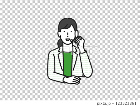 呼叫中心女士 123323861