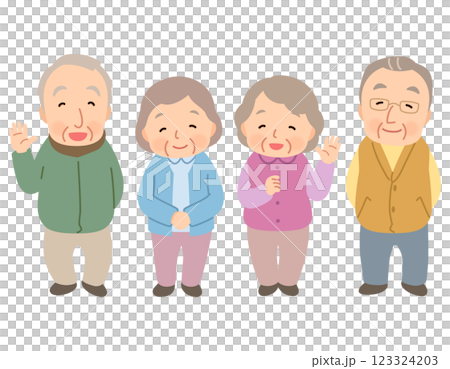 Elderly group, senior, elderly 123324203