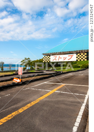石川県　快晴の能登島水族館　周辺風景　9月 123324547