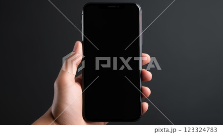 person holding black smartphone 123324783