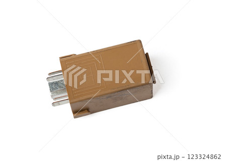 Electric relay, Electrical Auxiliary Relay, Coil Power Relay, magnetic contactor, 12v auto part isolated on white background Electric relay, Electrical Auxiliary Relay, Coil Power Relay, magnetic contactor, 12v auto part isolated on white background 123324862