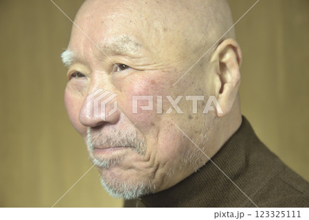 髭面で笑顔の老人 髭面で笑顔の老人 123325111