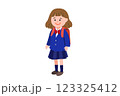 制服を着た女の子 イラスト 入学式 おめかし 制服を着た女の子 イラスト 入学式 おめかし 123325412