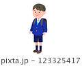 ランドセルを背負ったスーツの男の子のイラスト ランドセルを背負ったスーツの男の子のイラスト 123325417