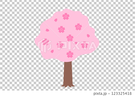 かわいい桜の木イラスト素材 123325418