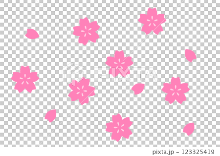 cherry blossom petals illustration material cherry blossom petals illustration material 123325419