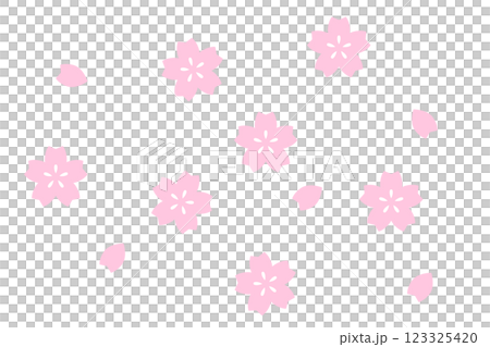 櫻花花瓣的插畫素材 櫻花花瓣的插畫素材 123325420