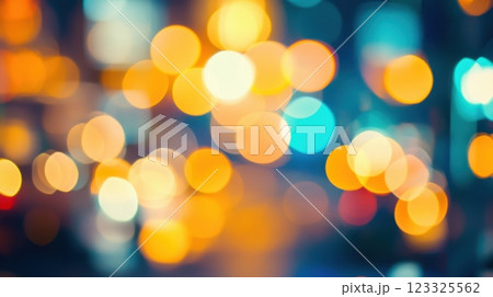 city night lights bokeh background 123325562