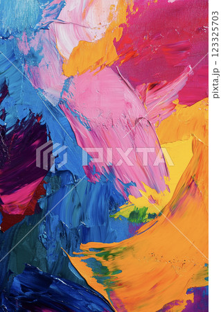 カラフルな絵の具の背景　AI画像 123325703