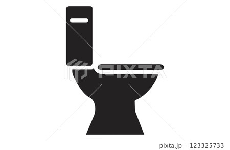 シンプルな洋式トイレのアイコンイラスト シンプルな洋式トイレのアイコンイラスト 123325733