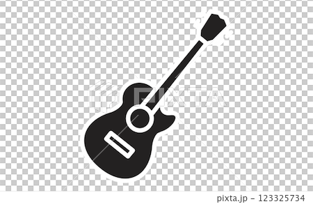 Simple acoustic guitar icon illustration 123325734