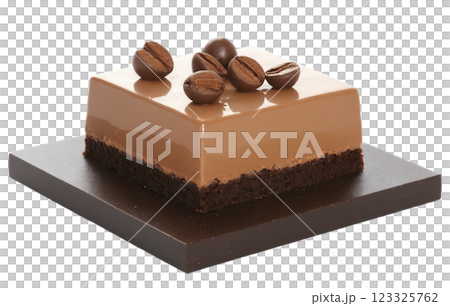 Mocha mousse brownies with a fudgy, rich chocolate base and a smooth layer of mocha mousse on top. The brownies 123325762