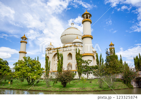 Replica of Taj Mahal, Bioparque Wakata, Tocancipa municipality of the Metropolitan Area of Bogota, Colombia. 123325874