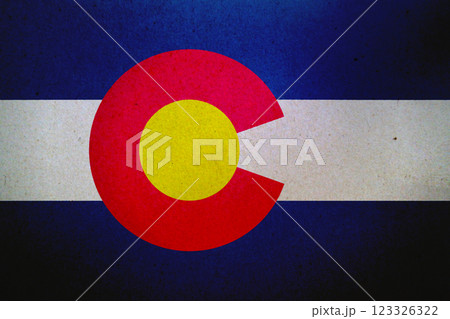 Flag of Colorado on a paper 123326322