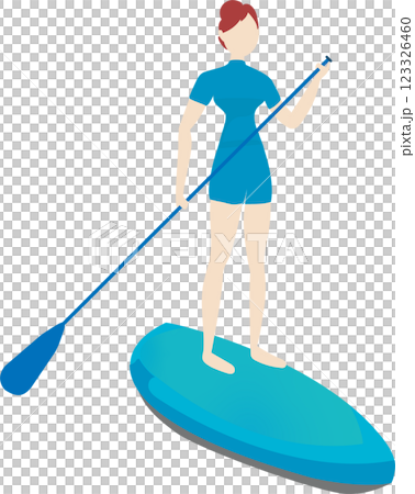 Woman riding a SUP 123326460