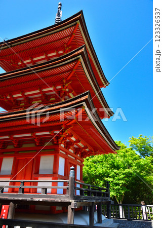 新緑が眩しい京都 清水寺 123326537