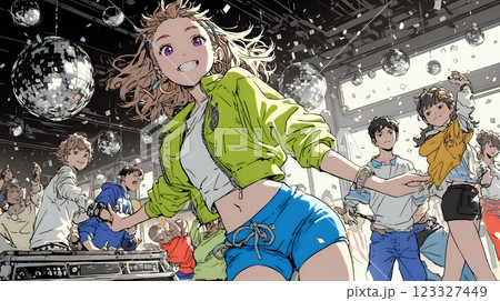クラブで踊っている若者たち