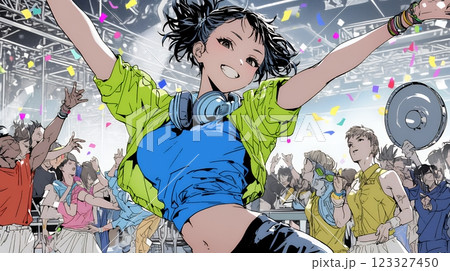 クラブで踊っている若者たち
