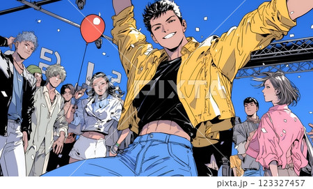クラブで踊っている若者たち
