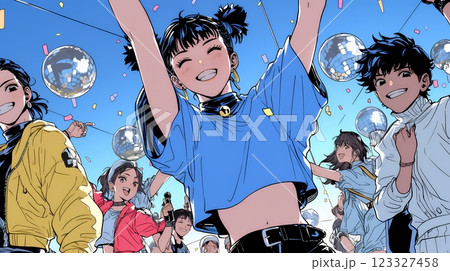 クラブで踊っている若者たち