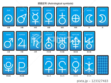 【宇宙・天文】【カード】惑星記号 123327483