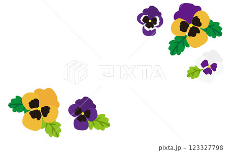 パンジーの背景イラスト素材 123327798