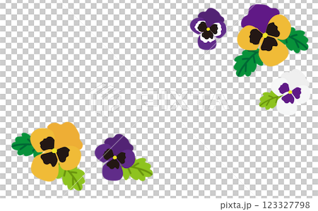 Pansy background illustration material 123327798