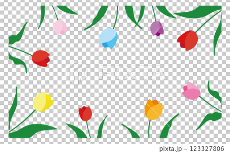 鬱金香背景插畫素材 鬱金香背景插畫素材 123327806