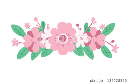 Beautiful Romantic Pink Floral Flower Crown Arrangements Decoration 123328526