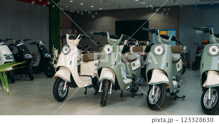New Electric Scooters. New Scooters Or Plug-in Electric Vehicles Also E-scooters. Ecological Transport. Pollution Problem. Environmental Care. New Generation Of Transport. Shop Of New Electric New Electric Scooters. New Scooters Or Plug-in Electric Vehicles Also E-scooters. Ecological Transport. Pollution Problem. Environmental Care. New Generation Of Transport. Shop Of New Electric 123328630