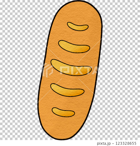 The illustration of a french baguette The illustration of a french baguette 123328655