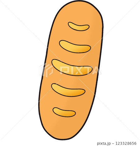 The illustration of a french baguette The illustration of a french baguette 123328656