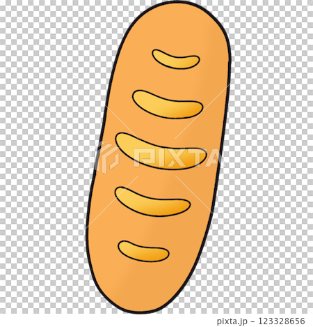 The illustration of a french baguette 123328656