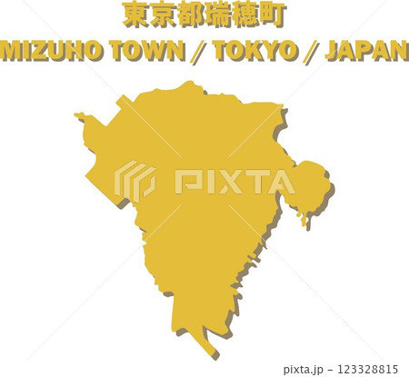 東京都瑞穂町ベクターイラストマップー日本地図ー 東京都瑞穂町ベクターイラストマップー日本地図ー 123328815