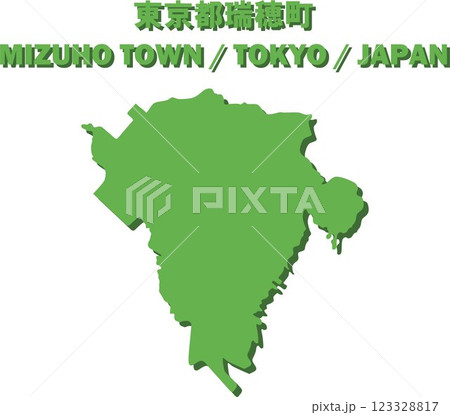 東京都瑞穂町ベクターイラストマップー日本地図ー 東京都瑞穂町ベクターイラストマップー日本地図ー 123328817