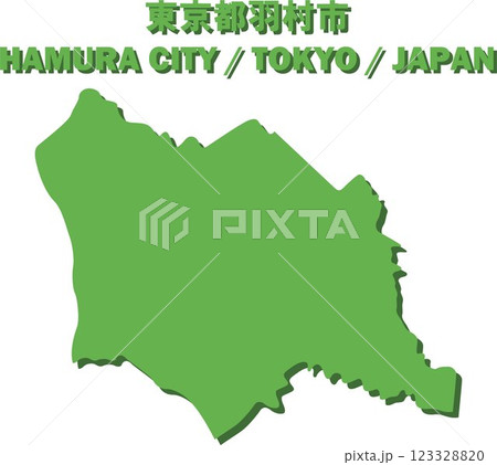 東京都羽村市ベクターイラストマップー日本地図ー 東京都羽村市ベクターイラストマップー日本地図ー 123328820