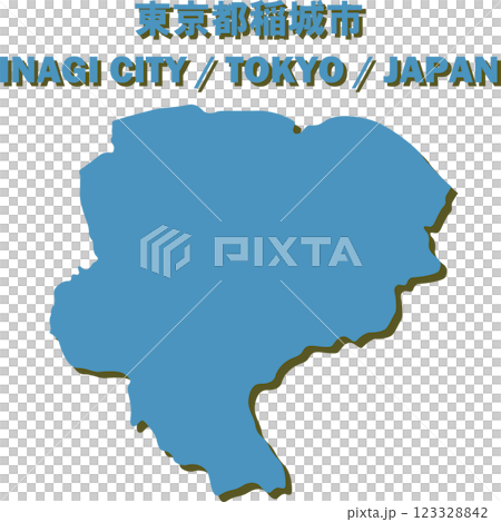 Vector illustration map of Inagi city, Tokyo - Map of Japan - Vector illustration map of Inagi city, Tokyo - Map of Japan - 123328842