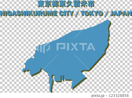 Vector illustration map of Higashikurume, Tokyo - Map of Japan - Vector illustration map of Higashikurume, Tokyo - Map of Japan - 123328858