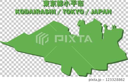 Vector illustration map of Kodaira city, Tokyo - Map of Japan - 123328862
