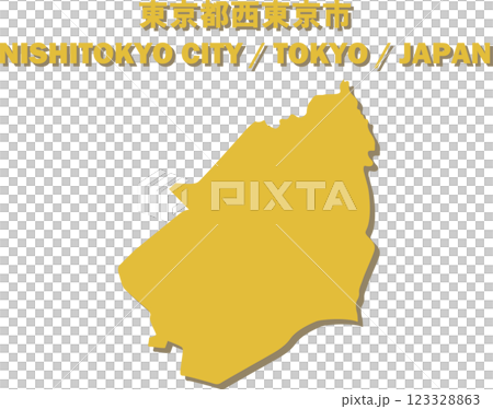Tokyo Nishitokyo City Vector Illustration Map - Japan Map - Tokyo Nishitokyo City Vector Illustration Map - Japan Map - 123328863
