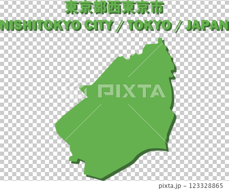 Tokyo Nishitokyo City Vector Illustration Map - Japan Map - 123328865