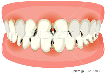 Healthy Teeth and Gums Illustration Healthy Teeth and Gums Illustration 123330330