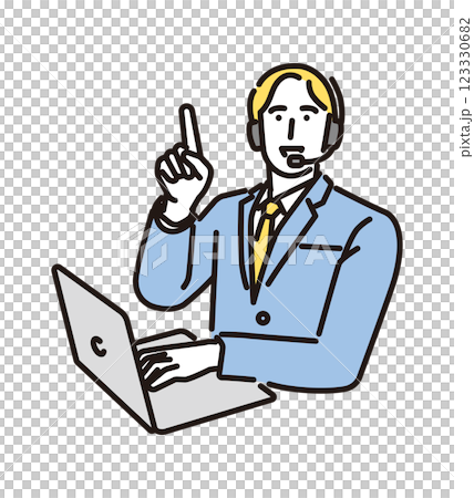 男性操作員向上指的簡單圖示 123330682