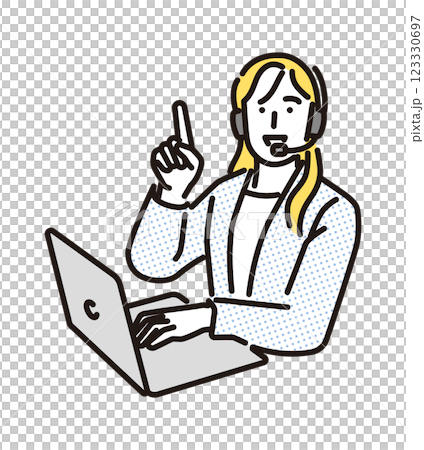 女性操作員向上指的簡單圖示 女性操作員向上指的簡單圖示 123330697