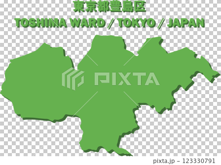 Map of Japan - Tokyo Toshima ward vector illustration map Map of Japan - Tokyo Toshima ward vector illustration map 123330791