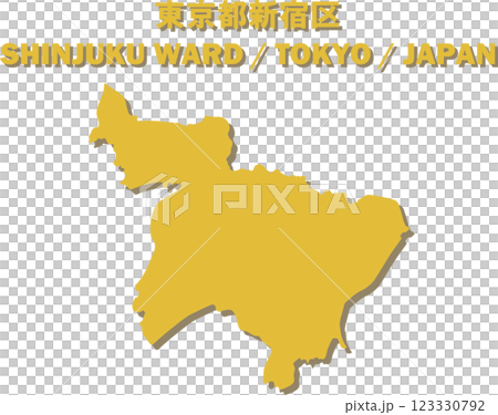 Map of Japan - Tokyo Shinjuku Ward Vector Illustration Map Map of Japan - Tokyo Shinjuku Ward Vector Illustration Map 123330792