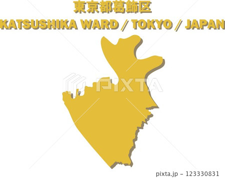 日本地図-東京都葛飾区ベクターイラストマップ 日本地図-東京都葛飾区ベクターイラストマップ 123330831