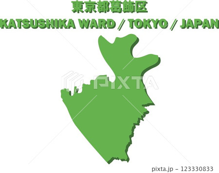 日本地図-東京都葛飾区ベクターイラストマップ 日本地図-東京都葛飾区ベクターイラストマップ 123330833