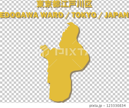 Map of Japan - Edogawa Ward, Tokyo Vector Illustration Map Map of Japan - Edogawa Ward, Tokyo Vector Illustration Map 123330834